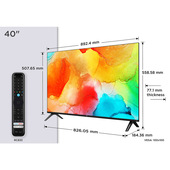 TCL SF560 Serie Smart TV QLED FHD 40" 40SF560, Dolby Audio, HDR10, Fire TV