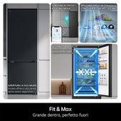 LG GBBSJ21DPY Frigorifero combinato Fit&Max 60cm, Classe D, 375L, AI Inverter, Prime Silver