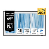 Samsung The Frame Pro AI TV 65" QE65LS03HWUXZT 4K, Processore NQ4 AI Gen3, 4K AI Upscaling, Art Mode, Glare Free, Neo Quantum HDR, Dolby Atmos & OTS, Modern Frame Design, Vision AI Smart TV, 2026