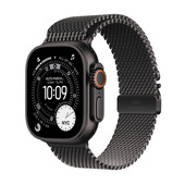 Apple Watch Ultra 3 GPS + Cellular 49mm Cassa Titanio Nero con Loop in maglia Milanese Titanio Nero - Medium