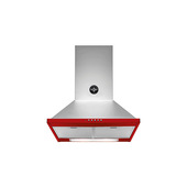 Bertazzoni La Germania KPL60PLAG1XRA cappa aspirante Cappa aspirante a parete Rosso, Acciaio inox 600 m³/h