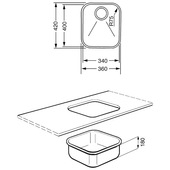 Smeg UM40 lavello Lavello sottopiano Rettangolare Acciaio inossidabile