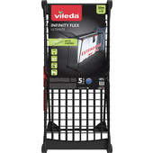 Vileda Infinity Flex Ultimate Stendibiancheria con griglia estensibile, in acciaio con finitura nero opaco, 30 mt stendibili, tubi extra spessi e ruote