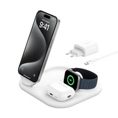 Belkin BoostCharge Cuffie, Smartphone, Orologio intelligente Bianco USB Carica wireless Ricarica rapida Interno