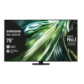 Samsung Smart TV 75” QE75QN90DATXZT Neo QLED 4K Mini LED Titan Black 2024, Processore NQ4 AI GEN2, Tecnologia Quantum Matrix, Neo Slim Design, Dolby Atmos