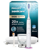 Philips Sonicare DiamondClean Smart Sonicare Spazzolino Elettrico Sonico Bianco con App, con custodia da viaggio HX9917/88