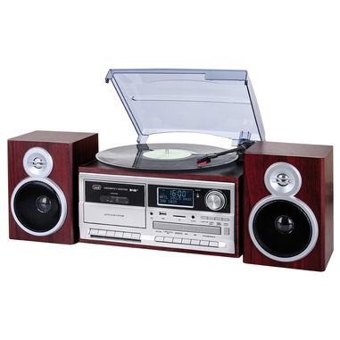 Trevi GIRADISCHI STEREO DAB+ 25W WIRELESS USB SD AUX-IN CASSETTA ENCODING TT 1072 DAB LEGNO