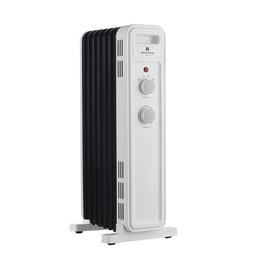 Electroline OFRE7F15M stufetta elettrica Interno Nero, Bianco 1500 W Riscaldatore ambiente elettrico a olio
