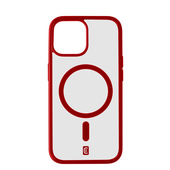 Cellularline Pop Mag - iPhone 15 Custodia trasparente con bordi colorati compatibile con ecosistema Magsafe