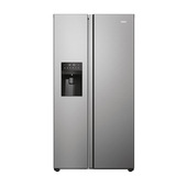 Haier SBS 90 Serie 3 HSR3918EIMP frigorifero side-by-side Libera installazione 515 L E Platino, Acciaio inox