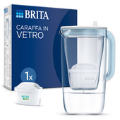 Brita Caraffa filtrante vetro (2.5L) incl. 1x filtro MAXTRA PRO All-in-1 che riduce cloro, calcare, PFAS e metalli - Caraffa premium