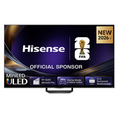 Hisense Smart TV MiniLED 165Hz 55" 4K 55U7S PRO, Schermo Anti-Riflesso, Dolby Atmos 2.1.2 By Devialet, VIDAA OS, Dolby Vision IQ, Native 165Hz Game Mode, 4 HDMI 2.1, Wifi, BT, AirPlay2, lativù 4K