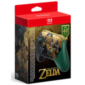 Nintendo Switch 2 Pro Controller - The Legend of Zelda - 40th Anniversary Edition Nero, Verde, Oro Bluetooth Gamepad Digitale Nintendo Switch 2