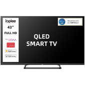 IOPLEE IOP43V2QM10VDA SMART TV QLED 43" FULL HD, Sistema operativo VIDAA, Triplo tuner DVBT2/C/S2, Certificato TivuSAT, Piedistallo centrale, Dolby Audio, Parental Control