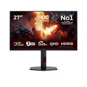 AOC G4 Q27G4ZDRAD Monitor PC 67,3 cm (26.5") 2560 x 1440 Pixel Quad HD OLED Nero, Rosso