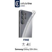 Cellularline Fine - Galaxy S26 Ultra Cover in gomma morbida ultra sottile e trasparente