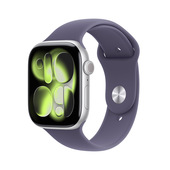 Apple Watch Series 11 GPS + Cellular 46mm Cassa Alluminio Argento con Sport Band Viola Nebbia - M/L