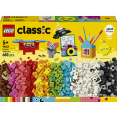 LEGO Classic 11042 Scatola della Felicità Creativa, Set di Costruzioni con Mattoncini Colorati, Giochi Creativi per Bambini 5+