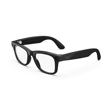 Ray-Ban Meta Wayfarer, Nero lucido, Trasparenti