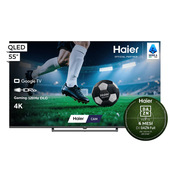 Haier Smart TV QLED 55" H55S80GUX, 4K, Google TV, AI Picture Quality, Gaming 120Hz DLG, HDR10+, Dolby Audio, MEMC, HDMI 2.1 x4, Bluetooth 5.1, DBX TV