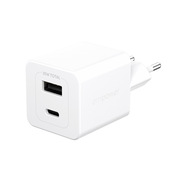 PanzerGlass empower™ by ® Turbo 35W Charger incl. USB-C + USB-A | EU Plug | Bianco Argento