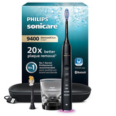 Philips Sonicare DiamondClean Smart Sonicare Spazzolino Elettrico Sonico Nero con App, con custodia da viaggio HX9917/89