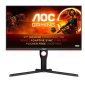 AOC G3 Q27G3XMN/BK Monitor PC 68,6 cm (27") 2560 x 1440 Pixel 2K Ultra HD LED Nero, Rosso