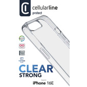 Cellularline Clear Strong - iPhone 16e Custodia rigida con bordi in gomma