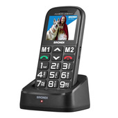 Brondi Amico Unico+ 5,08 cm (2") Nero Telefono di livello base
