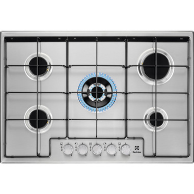 Electrolux EGS7534X Acciaio inossidabile Da incasso 75 cm Gas 5 Fornello(i)