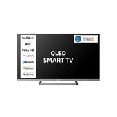SABA SA40QM10VDA SMART TV QLED 40" FULL HD, Sistema operativo VIDAA, Triplo tuner DVBT2/C/S2 HEVC MAIN10, Certificato TivuSAT, Piedistallo centrale, Dolby Audio