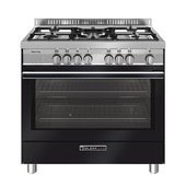 Glem Gas ST965MBK cucina Elettrico Nero, Antracite, Acciaio inox