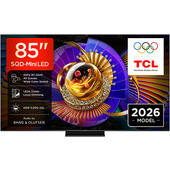 TCL C7L TV 85C7L SQD‑Mini LED da 85", 4K HDR, 3000 nit, 1.624 zone di dimming, Google TV, 144Hz, Dolby Vision & Atmos, Audio Bang & Olufsen