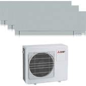 Mitsubishi Electric MITKIT354EFS252+35WF condizionatore fisso Climatizzatore Trialsplit Argento, Bianco