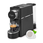 Polti Coffea S18B, macchina da caffè a cialde E.S.E. da 44 m con espulsione automatica delle cialde nell'apposito cassetto, serbatoio removibile da 0,85 l