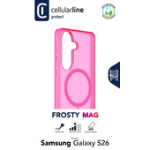 Cellularline FROSTY MAG - Galaxy S26 Cover semi-trasparente con finitura opaca e bordi colorati, compatibile con l’ecosistema Qi2 e accessori magnetici per smartphone Samsung.