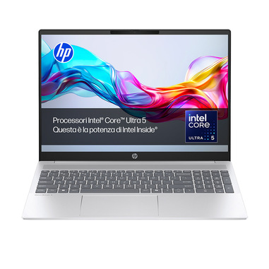 HP OmniBook 5 AI 16-af1006nl Intel® Core™ Ultra 5 225U Computer portatile 40,6 cm (16") 2K 16 GB LPDDR5-SDRAM 512 GB SSD Wi-Fi 6 (802.11ax) Windows 11 Home AI PC Argento