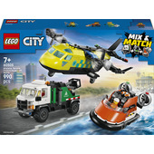 LEGO City 60505 3 in 1 Remix Aereo, Camion di Servizio e Hovercraft, Kit Veicoli Giocattolo con 3 Minifigure, Idea Regalo 7+