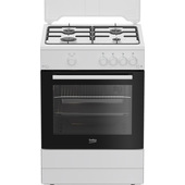 Beko FBG62010DW cucina a libera installazione bianca, 60x60cm, piano gas, forno a gas, grill a gas, 64Lt, Сlasse A
