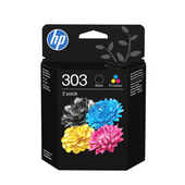 HP Confezione da 2 cartucce di inchiostro nero/in tricromia originali 303