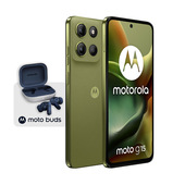 Motorola moto g15 (8/256GB, Doppia fotocamera 50MP+5MP+flicker sensor, Display 6.72" FHD+ 60Hz, batteria 5200mAh, MediaTek Helio G81, Android 15), Iguana Green con moto buds