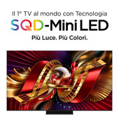TCL C8L TV 55C8L SQD Mini LED da 55", 4K HDR, 3000 nit, 1.008 zone di dimming, Google TV, 144Hz, Dolby Vision & Atmos, Audio Bang & Olufsen