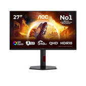AOC G4 Q27G4ZDR Monitor PC 67,3 cm (26.5") 2560 x 1440 Pixel Quad HD QD-OLED Nero, Rosso
