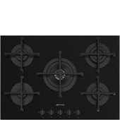 Smeg Cucina PV275B piano cottura Nero Superficie piana 72 cm Gas 5 Fornello(i)