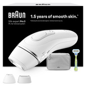 Braun Silk-expert Pro Epilatore Luce Pulsata Silk·expert Pro 3, Epilazione A Casa, Con Custodia, Rasoio Donna Venus, 2 Testine, PL3122