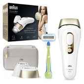 Braun Silk-expert Pro Silk expert Pro 5 PL5154 Epilatore A Luce Pulsata Donna, Per La Rimozione Permanente Dei Peli Visibili A Casa Tua, Bianco/Oro