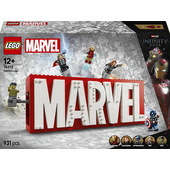 LEGO 76313 Logo e Minifigure MARVEL con Supereroi di Hulk, Thor, Iron Man, Black Widow e Captain America, Giochi Bambini 12+