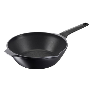 Lagostina Aroma Wok 28 cm, rivestimento antiaderente Titanium Excellence, Indicatore di temperatura, bordo a versare, adatto a tutte le fonti di calore inclusa l’induzione
