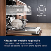 Electrolux LAVASTOVIGLIE INCASSO 60 CM - INT. TOTALE 13 COPERTI CLASSE D 44 dBA EES47325L MADE IN EUROPE