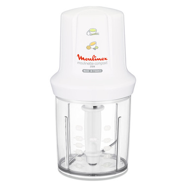 Moulinex DJ3001 Moulinette Compact, 270 W, 43 Decibel, plastica, Bianco